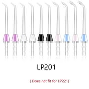 MySmile 10pcs LP201 Water Flosser Jet Tips Oral Irrigator Nozzle Set Compatible with Waterpik Flosser, 6 Classic Tips 2 Periodontal Pocket Tips 2 Plaque Seeker Tips