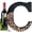 Black (C), variant on Made Easy Kit Metal Letter Wine Cork Keepsake Saver & Holder Monogram w/Free Wall Mount Kit A-Z