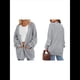 thumbnail image 3 of Cárdigan Extragrande de Punto Suave para Mujer con Bolsillos Gris M, 3 of 6