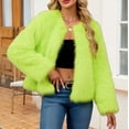 thumbnail image 2 of Womens Faux Fur Coat 2026 Winter Long Sleeve Open Front Shaggy Furry Warm Fluffy Parka Short Jacket Outwear, 2 of 7