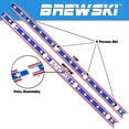 thumbnail image 2 of GoSports GoPong Slamski - Retro and Vintage Wood Design 4 Person Drinking Ski with 50 Plastic Shot Glasses Brewski - America, 2 of 7