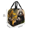 thumbnail image 2 of Pofeuu Forest Panda Print Lunch Bag Lunch Box Large Capacity Insulated Lunch Bag for Adult, Leakproof Reusable Lunch Tote Bags for Work, 2 of 5
