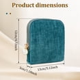thumbnail image 2 of Zippered Jewelry Organizer Bag with Slots, Travel Jewelry Case for Women 5 Compartment Foldable Pouch for Rings Earrings Necklaces Bracelets, Small Velvet Style Storage for Journey, 2 of 10