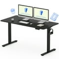 thumbnail image 6 of FLEXISPOT 55"x28" Home Office Height Adjustable Standing Desk with Hooks, Ergonomic Electric 2-Stage Stand Up Computer Desk, Black, 6 of 9