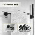 thumbnail image 6 of ASTOFLI 10-Pieces Bathroom Hardware Set, Stainless Steel Matte Black Bathroom Accessories Set, Black Towel Bar Set, Bathroom Towel Holder Set, Towel Rack Set, 6 of 7