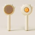 thumbnail image 4 of Pet Hair Cleaner Brush,Pet Combing Brush with Hair Removal Button, Artifact for Stroking Cats and Dogs (Yellow 1PCS), 4 of 5