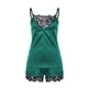 thumbnail image 1 of Gibobby Conjunto de lencería Sexy Conjuntos de Lencería Sexy para Mujer Brasier de Encaje Flores Sujetador Abierto Tanga G-String Thong Ropa Interior Pijama(Verde, XG), 1 of 4