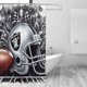 thumbnail image 3 of Cortina de ducha de secado rápido para baño, impermeable, con ganchos, diseño de fútbol americano, para baño, de plástico, 72 x 72 pulgadas, 3 of 8