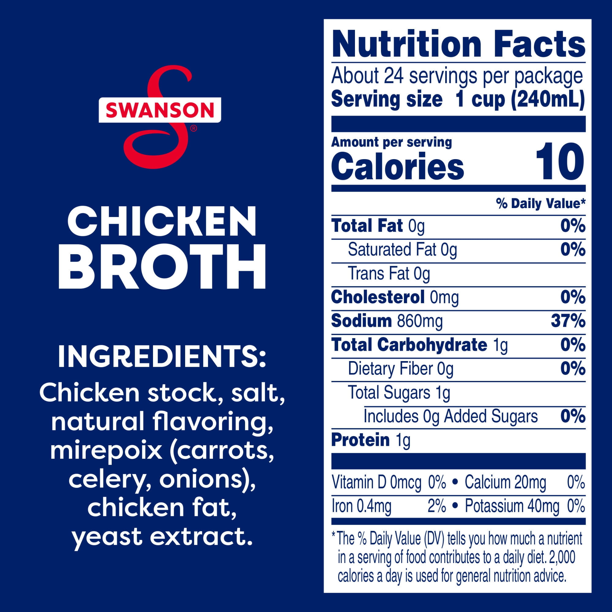 Swanson 100% Natural, Gluten-Free Chicken Broth, 32 oz Carton (Pack of 6)