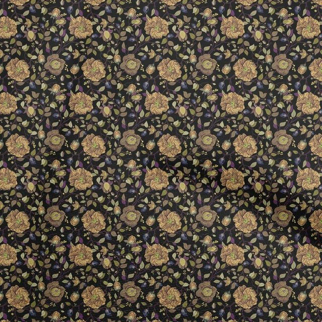oneOone Viscose Chiffon Black Fabric Florals Dress Material Fabric Print Fabric By The Yard 42 Inch Wide