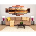thumbnail image 3 of Startonight Huge Canvas Wall Art Gold Sunset On The Lake, USA Large Home Decor, Dual View Surprise Artwork Modern Framed Wall Art Set of 7 Panels Total 39.37 x 94.49 inch, 3 of 9