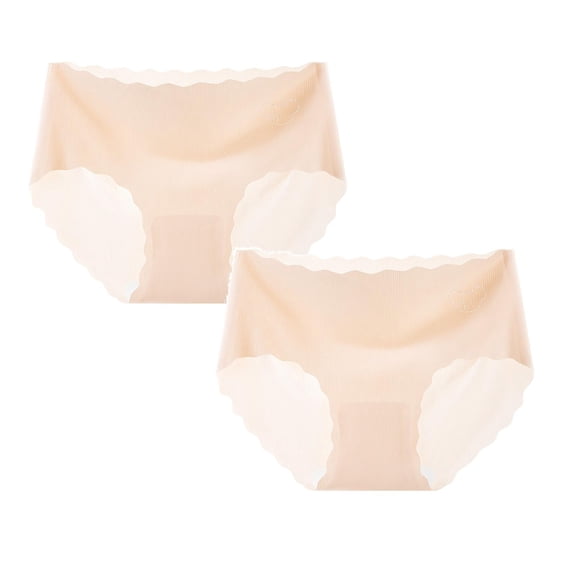 SHenli Girls Seamless Underwear,Soft Stretch Mid-Rise Full-Coverage Panties Breathable Wicking Panties For Teen Girls (9-10 Years of Pink 2PCS)
