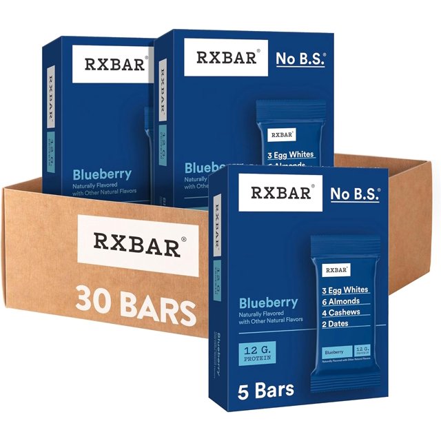 Protein Bars, Protein Snack, Snack Bars, Blueberry, 22Oz Box (12 Bars)