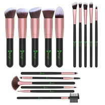 USTAR Makeup Brushes Kit 16PCs Makeup Brush Set Premium Synthetic Concealers Foundation Brush Blending Face Powder Blush Eyeshadow Brush Make up Brushes Set (Rose Golden)