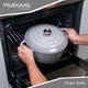 thumbnail image 3 of Olla holandesa de hierro fundido con tapa – Cacerola esmaltada antiadherente apta para horno – Batería de cocina resistente para horno holandés – Gris, 7.3 cuartos, 30 cm – de Nuovva, 3 of 5