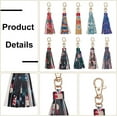 thumbnail image 4 of 10 Style Faux PU Leather Tassel Keychain Colorful Pendants with Lobster Swivel, 4 of 7