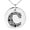 Silver, variant on Stainless Steel Letter C Initial Dotted Monogram Engraved Small Medallion Circle Charm Pendant Necklace
