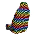 thumbnail image 2 of Pofeuu Rainbow Chequerboard Print Automotive Car Seat Covers Flat Cloth Full Set Seat Covers,Car Seat Covers front seats for Cars Trucks and SUVs, 2 of 5