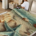 thumbnail image 2 of Creowell Fuzzy Fluffy Soft Cozy Blanket - Lightweight Beach Design 60*80in, 2 of 7