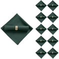 thumbnail image 1 of 10 Pcs Serviettes en Polyester 48x48cm, Compatible Restaurant, Vert Foncé, 1 of 5