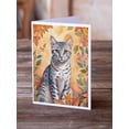 thumbnail image 2 of Carolines Treasures DAC7131GCA7P 5 x 7 in. Egyptian Mau Cat in Fall Leaves Greeting Cards - Pack of 8, 2 of 3