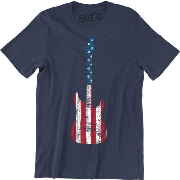 American Flag Guitars - Amazing Guitarist Musician Men's Gift T-Shirt