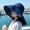 Navy, variant on Wide Brim UPF 50+ Sun Hat Women Anti-UV Protection Hiking Fisherman Cap Fold Summer Solid Beach Bucket Hat Gorra 모자