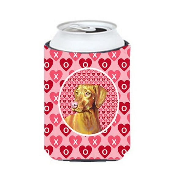 Vizsla Valentines Love And Hearts Can Or Bottle Hugger - 12 oz.