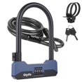 thumbnail image 1 of Bike U Lock Diyife, resistente, antirrobo, con cable de acero de 1,5 m, 1 of 8