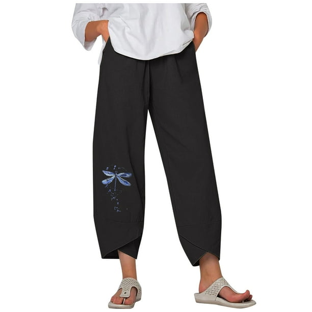 black womens wide leg trousers