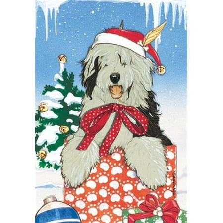 Pipsqueak Productions C829 Holiday Boxed Cards- Old English Sheepdog