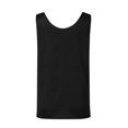 thumbnail image 6 of Black Womens Tops Women's Satin Sleeveless Top Round Neck Trade Color Ding Loose Vest Shirts for Women, 6 of 6