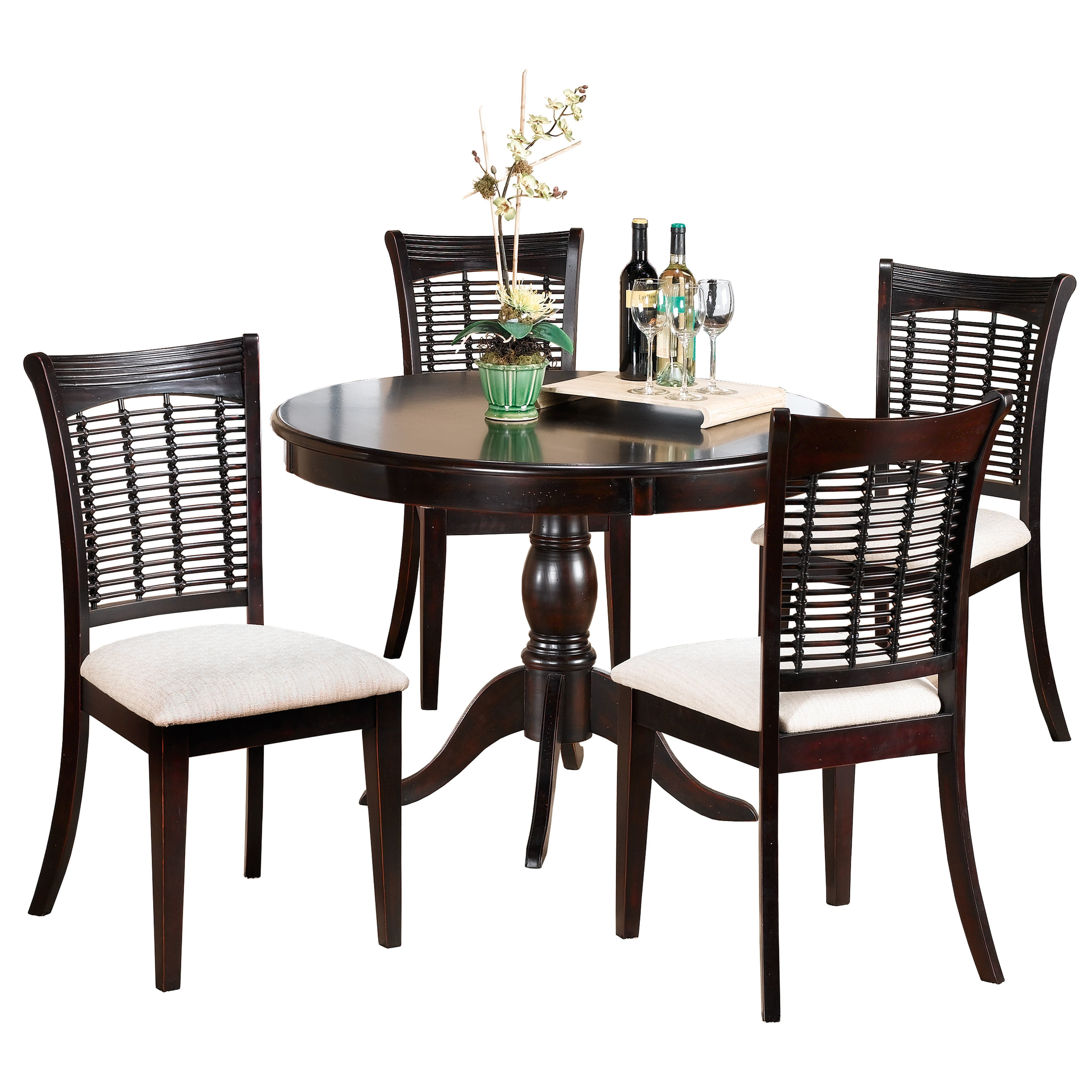 Hillsdale Furniture Bayberry 5Piece Round Dining Set, Dark Cherry