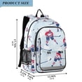 thumbnail image 2 of FORMRS Unisex School Backpack 17" Student Travel Bag with Laptop Compartment, Blue Ice Hockey, 2 of 7