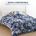 thumbnail image 3 of Cozylore Faux Fur Throw Blanket for Bed Luxury Fluffy Thick Bubble Blanket Warm Cozy Throw for Bedroom Living Room, 90" x 108", Tie-Dye Blue, 3 of 6