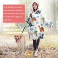 thumbnail image 4 of Wearable Oversized Blanket,White Dinosaurs Palms Stars Pattern Wearable Blanket Hoodie for Adults,Cozy Hooded Blankets with Super Pockets,Super Warm Fuzzy Pullover for Women & Men, 4 of 6