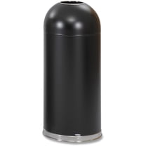 Safco Black Open Top Dome Receptacle