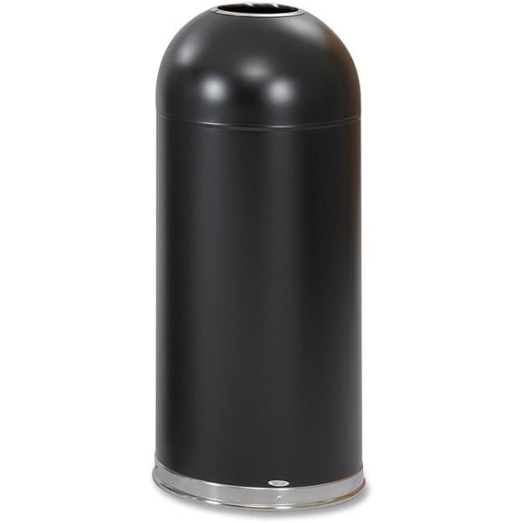 Safco Black Open Top Dome Receptacle