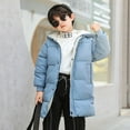 thumbnail image 5 of Mercatoo Kids Girls' Puffer Down Coat Winter Jacket Toddler Girls Long Cotton Padded Down Coat Overcoat for 3 to 9 Years, 5 of 9
