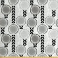 thumbnail image 1 of Flower Upholstery Fabric by the Yard, Greyscale Spring Blooms with Abstract Foliage Silhouette Doodle Nature, Decorative Fabric for DIY and Home Accents, Grey Pale Grey Black by Ambesonne, 1 of 4