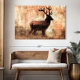 thumbnail image 3 of Elephant Stock Iconic Textured Deer Wall Art - Horizontal Canvas Wall Art - Living Room Wall Decor - Animal Canvas - Orange And Brown Decor - 51" x 34", 3 of 8