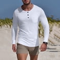 thumbnail image 1 of pstuiky Camisas de manga larga de invierno para hombre, Camisa de capa base de ejercicio de manga larga para hombre, informal, con cuello redondo, bolsillos y botones, de colores sólidos xxxl, 1 of 9