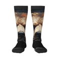 thumbnail image 2 of Picia Women Crew Soft Moisture-wicking Socks Urban Bear With Headphones Pattern Design Cotton Socks, One Size fit All, 2 of 9