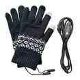 thumbnail image 2 of Guantes térmicos con calefacción por USB y dedos táctiles para juegos, esquí y portátiles. negro, 2 of 9