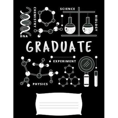 graduate: Funny nailed it science experiment biology phisics and chemistry college ruled composition notebook for graduation / b
