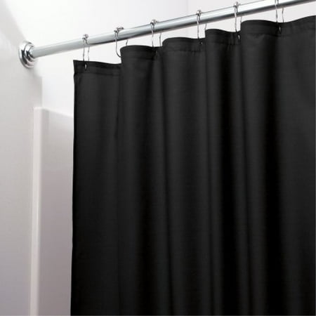 Mildew Free Waterproof Vinyl Black Shower Curtain Liner Black