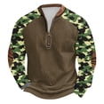 thumbnail image 2 of Blusas y camisas de manga larga con cuello redondo para hombre, sudadera con capucha de cuello redondo con cremallera y estampado, sudadera de manga larga, blusa de poliéster para hombre, 2 of 4