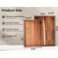 thumbnail image 5 of Fibogollo Set of 2 Acacia Wood Serving Tray with Handles,Decorative Trays Platter,Breakfast Tray in Bed,Food Drinks Tray for Eating,Working,Storing, 5 of 6