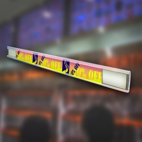 0.5" H Clear C-Channel. 6-Foot Length, 10-Pack