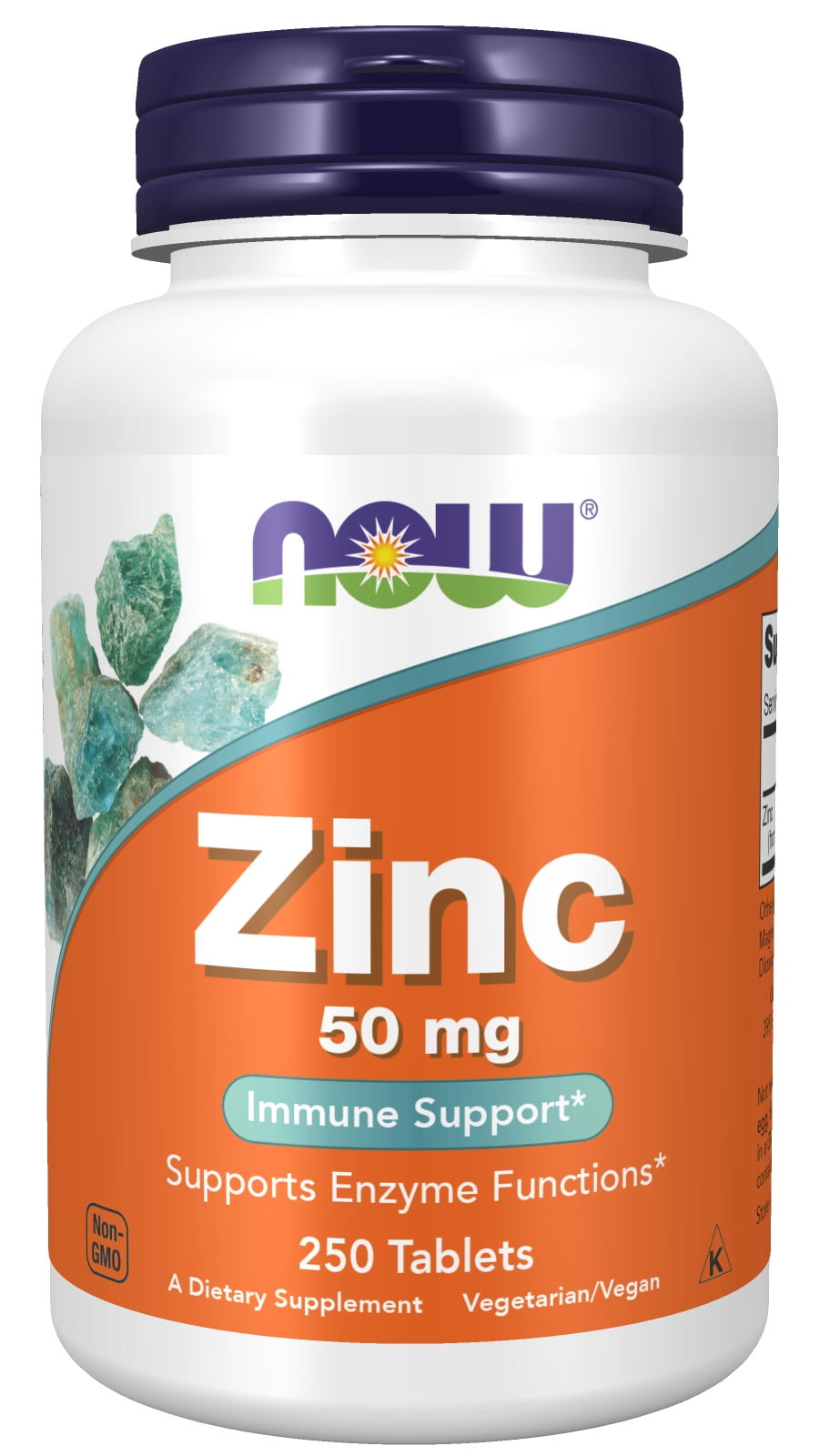 NOW Supplements, Zinc (Zinc Gluconate) 50 mg, Supports Enzyme Functions*, Immune Support*, 250 Tablets